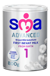 SMA Advanced 1 First Infant Baby Milk Powder Formula | From Birth, 800g (Pack of 1)